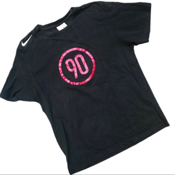 NIKE Black Round Neck ‘0 to 90’ Short Sleeve Top - Picture 1 of 4